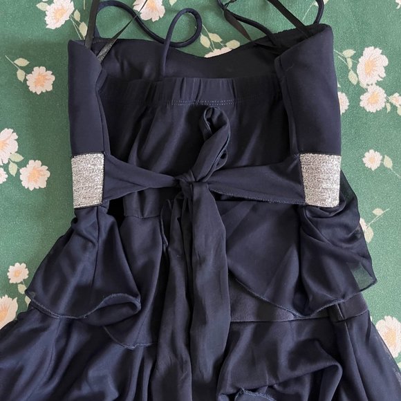 Sweet Storm Dress Bundle - Navy Ruffle Layer + Halter Cocktail - Picture 5 of 12